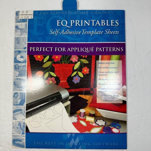 EQ Printables Self-Adhesive Template Sheets For Applique Patterns NOS RARE - Picture 1 of 2